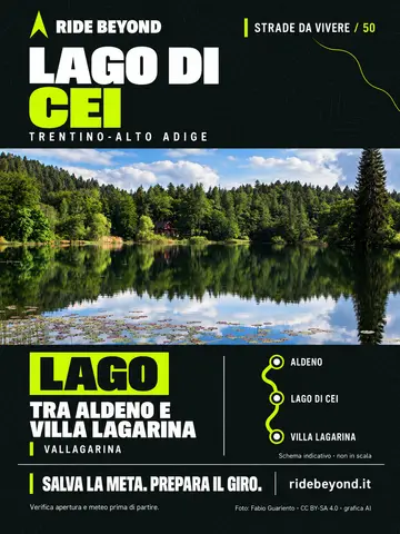 Grafica RIDE BEYOND · Lago di Cei