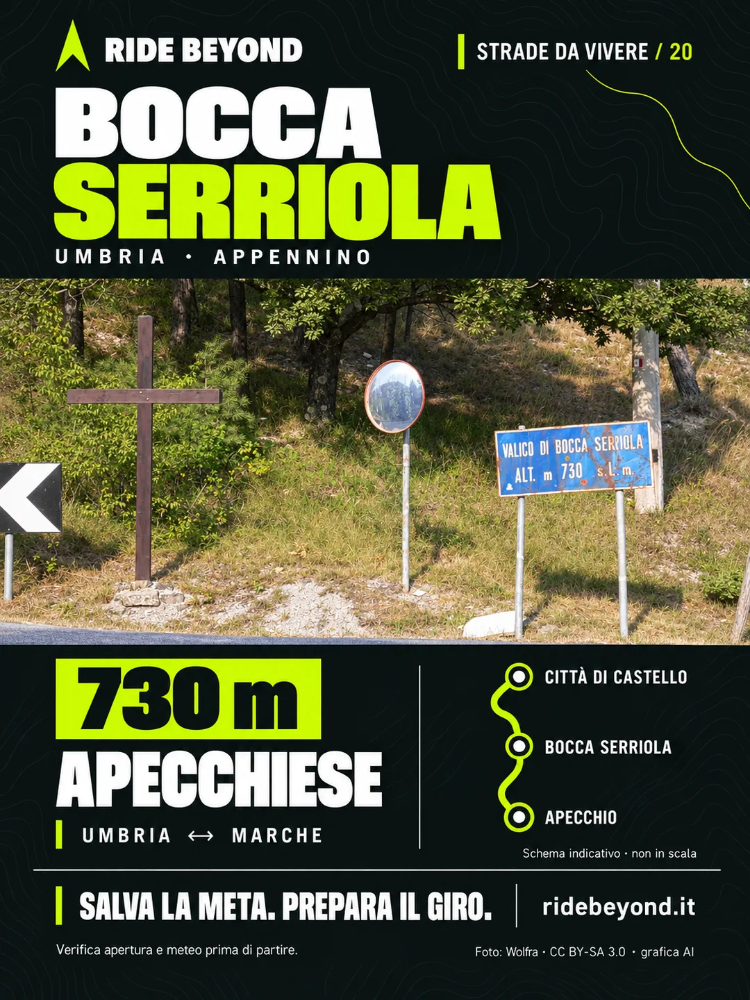 Grafica RIDE BEYOND · Bocca Serriola, Umbria