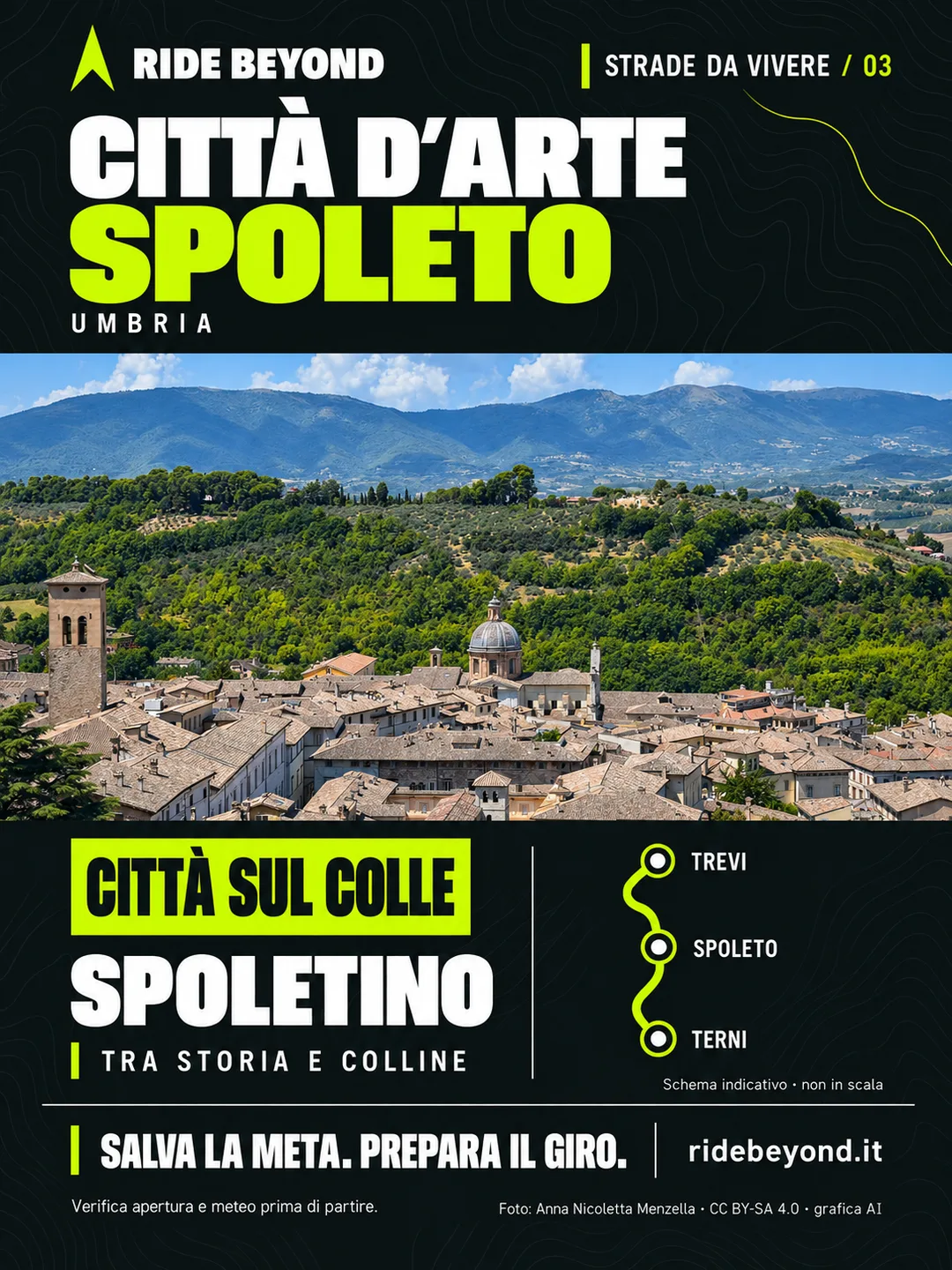 Grafica RIDE BEYOND · Spoleto, Umbria