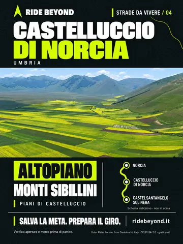 Grafica RIDE BEYOND · Castelluccio di Norcia