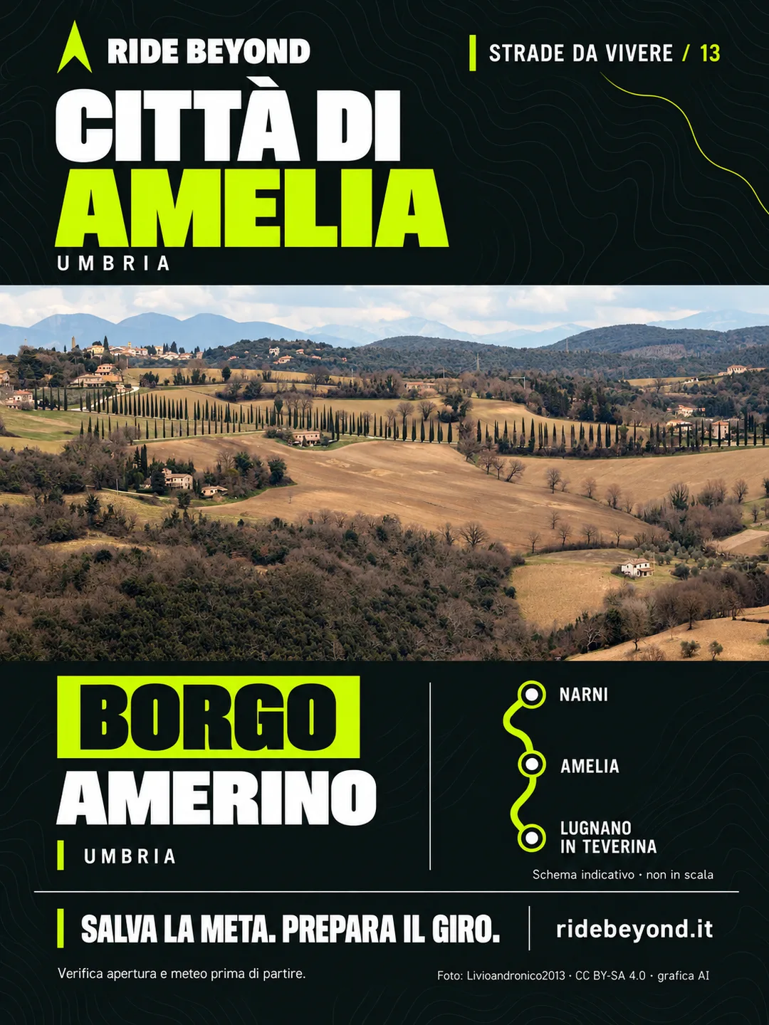 Grafica RIDE BEYOND · Amelia, Umbria