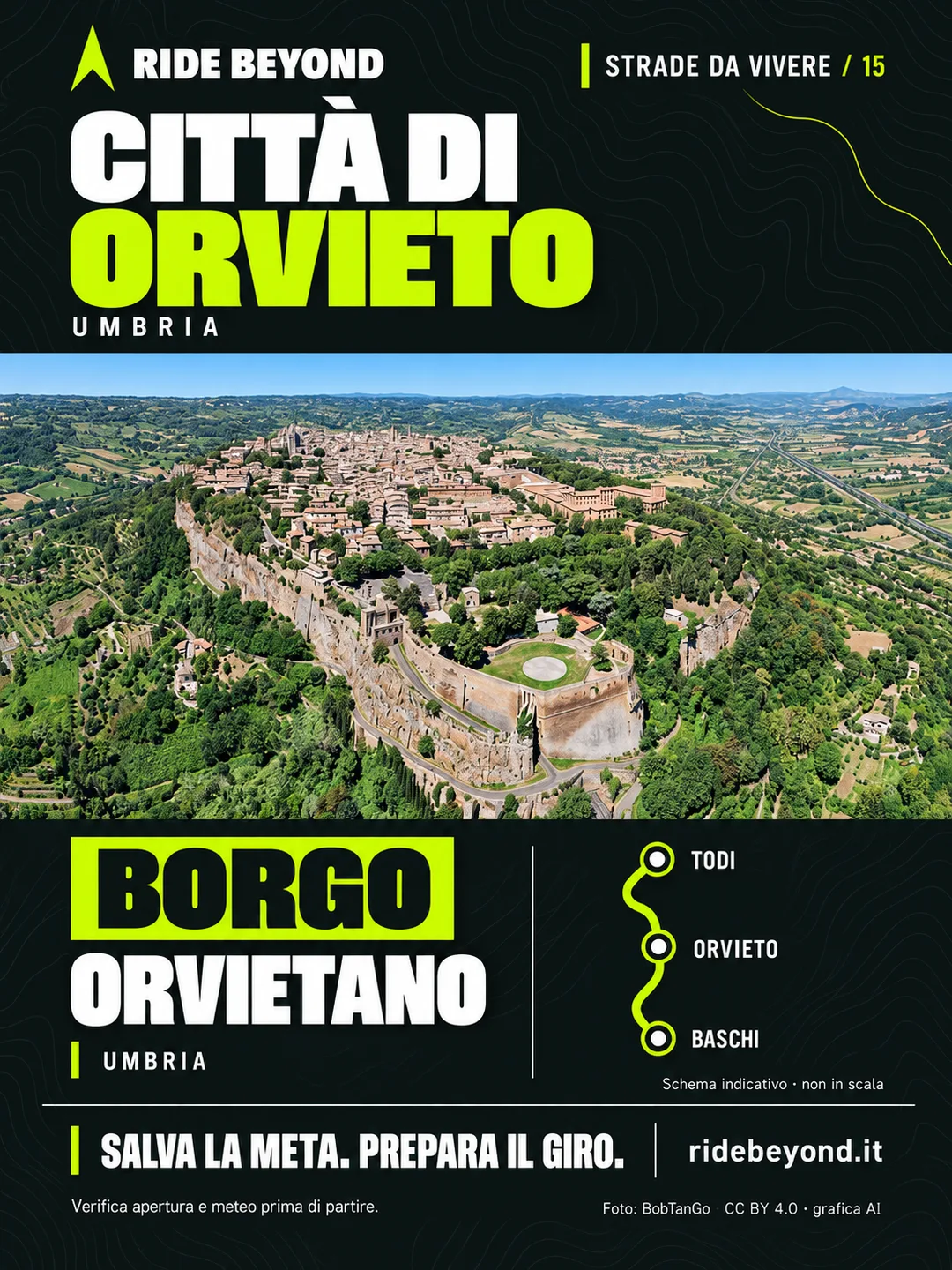 Grafica RIDE BEYOND · Orvieto, Umbria