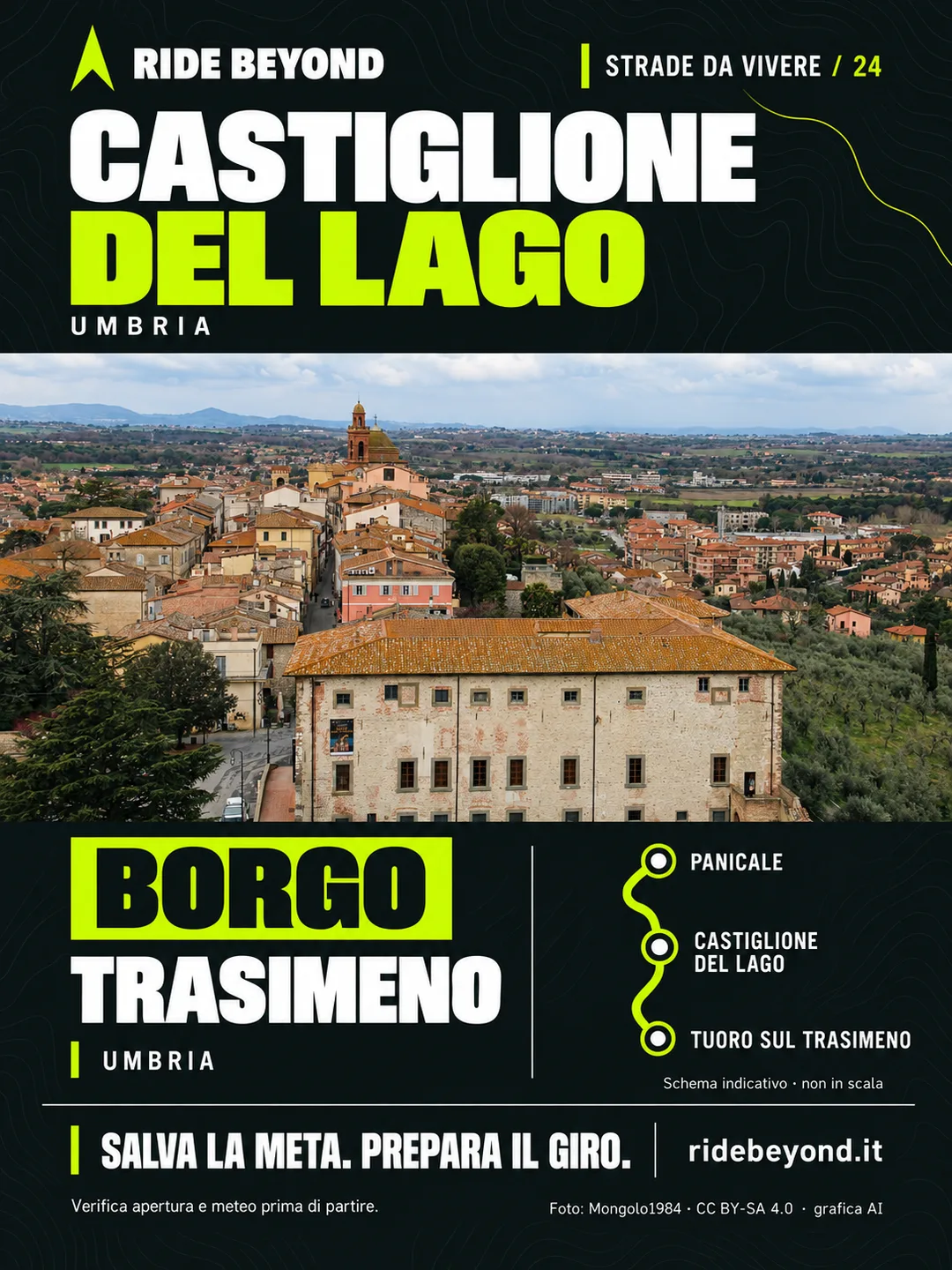 Grafica RIDE BEYOND · Castiglione del Lago, Umbria