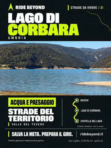 Grafica RIDE BEYOND · Lago di Corbara