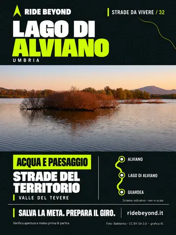 Grafica RIDE BEYOND · Lago di Alviano