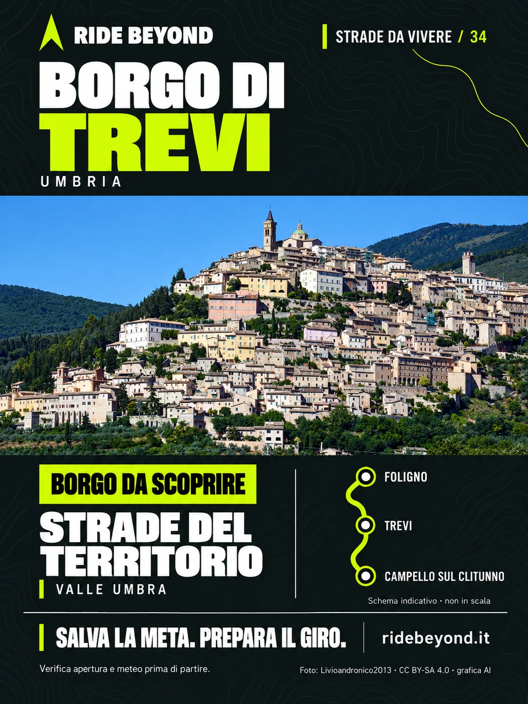 Grafica RIDE BEYOND · Trevi, Umbria