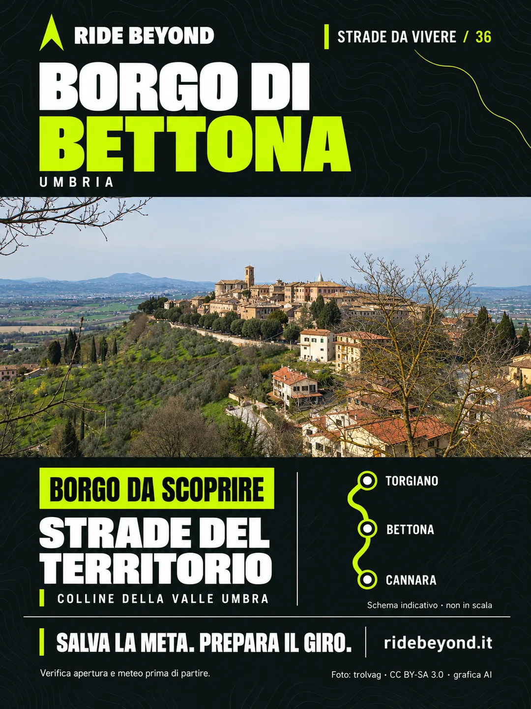 Grafica RIDE BEYOND · Bettona, Umbria
