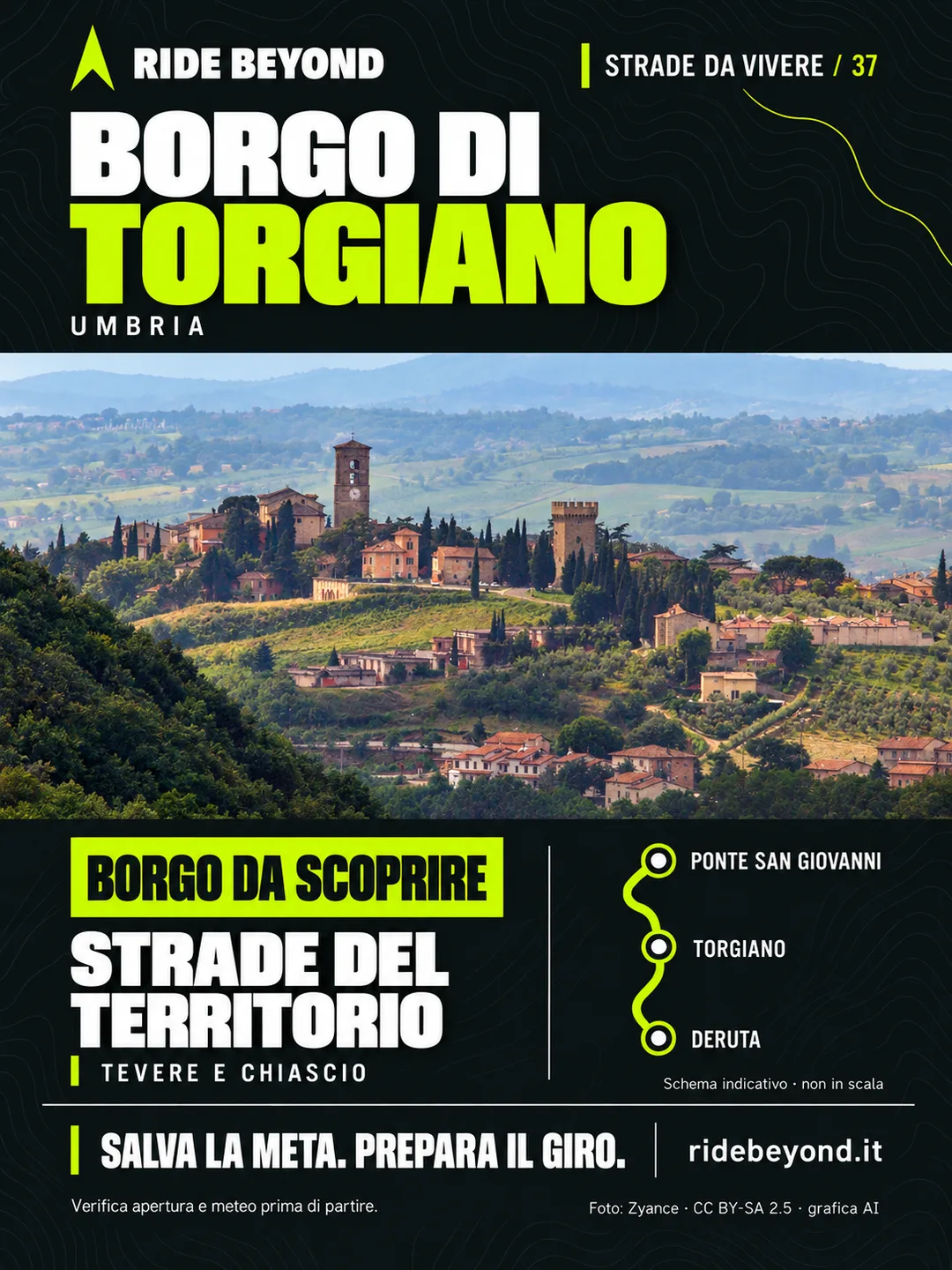 Grafica RIDE BEYOND · Torgiano, Umbria