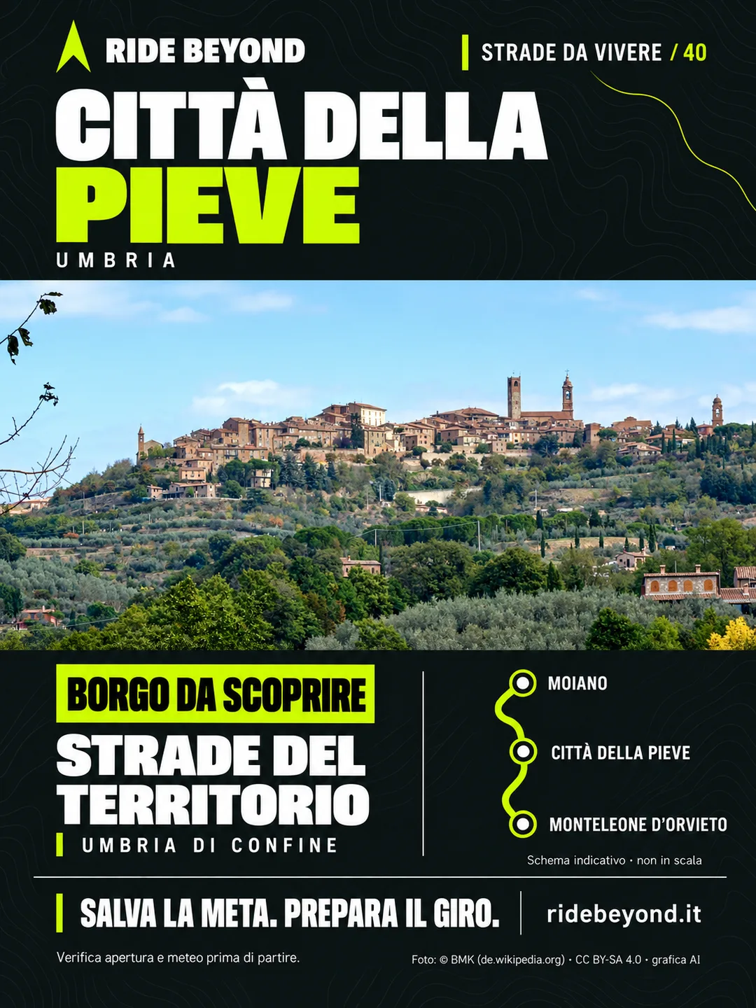 Grafica RIDE BEYOND · Città della Pieve, Umbria
