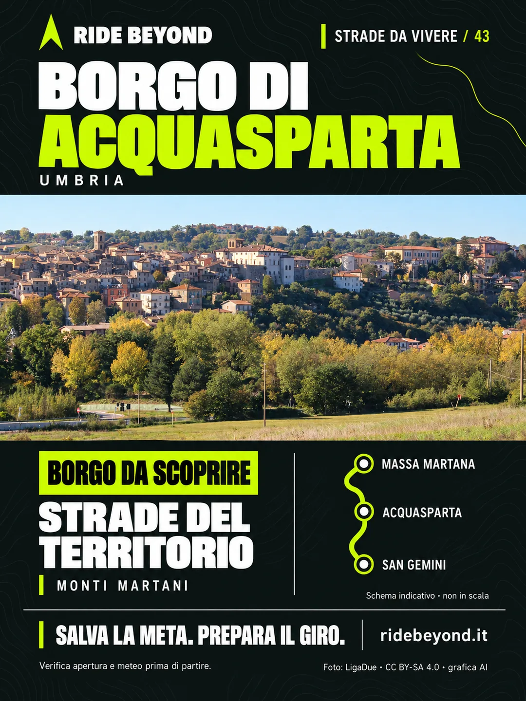 Grafica RIDE BEYOND · Acquasparta, Umbria