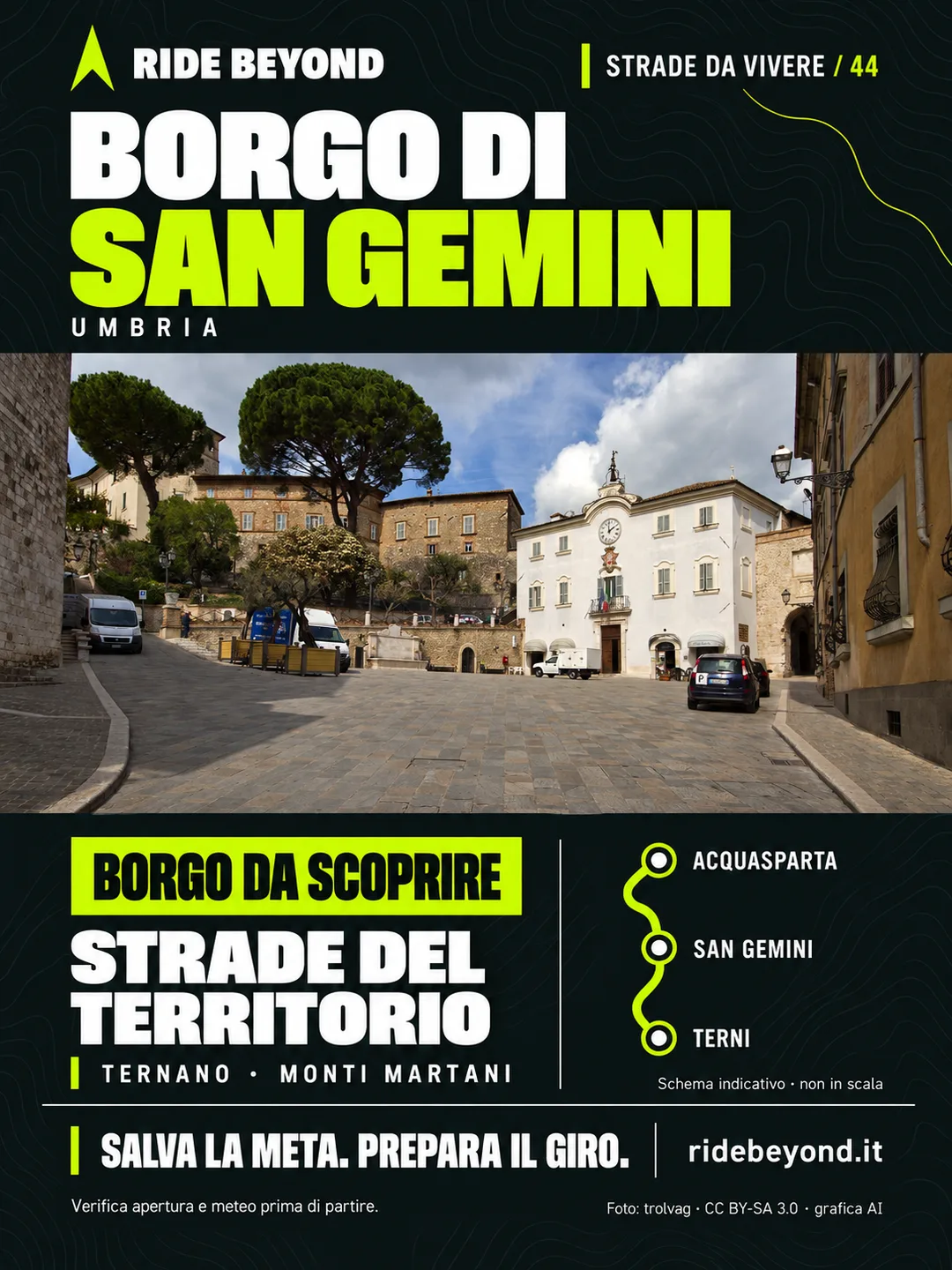 Grafica RIDE BEYOND · San Gemini, Umbria