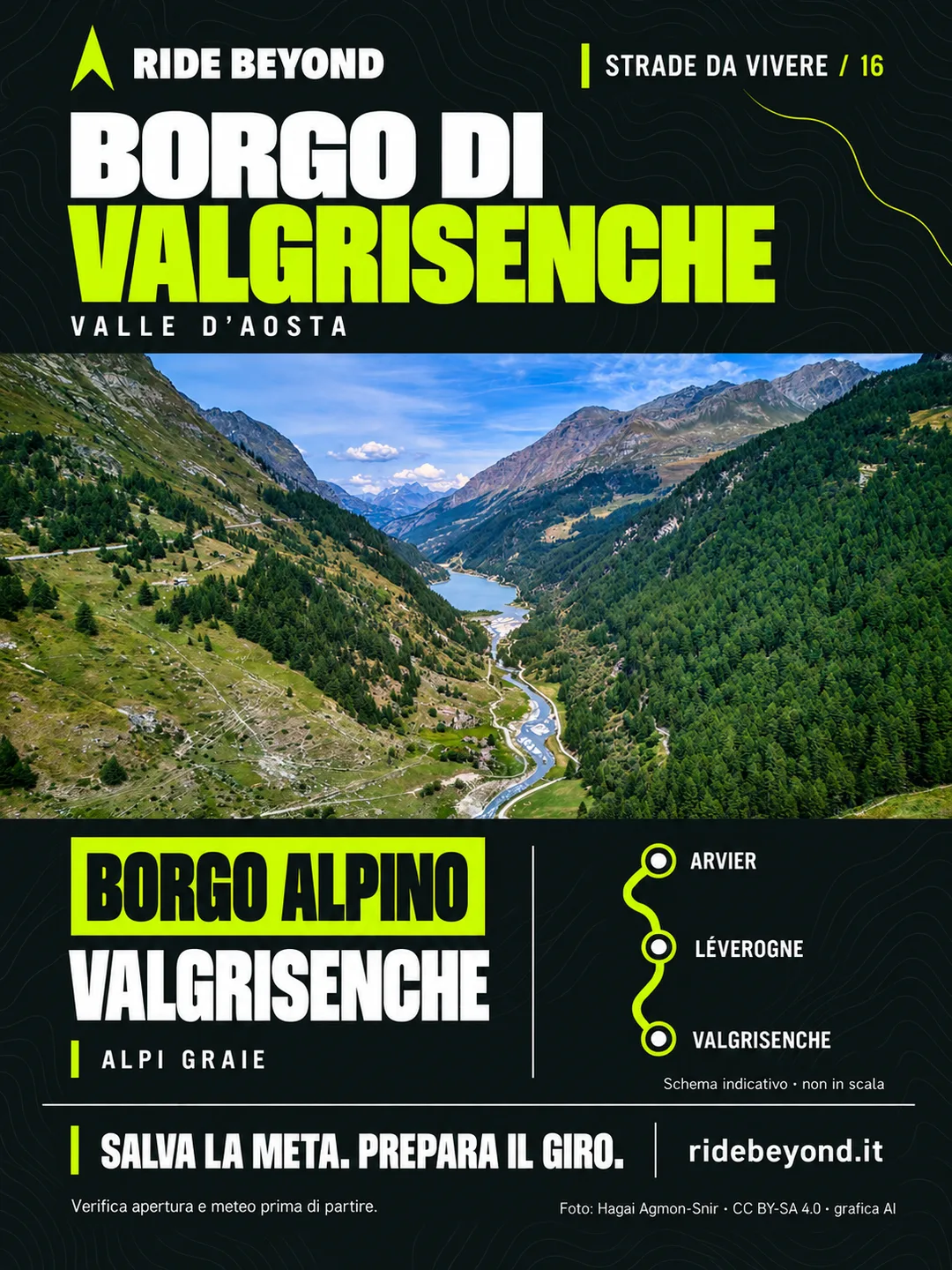 Grafica RIDE BEYOND · Valgrisenche, Valle d’Aosta