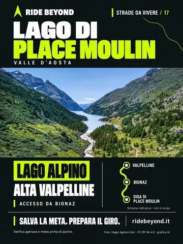 Grafica RIDE BEYOND · Lago di Place Moulin