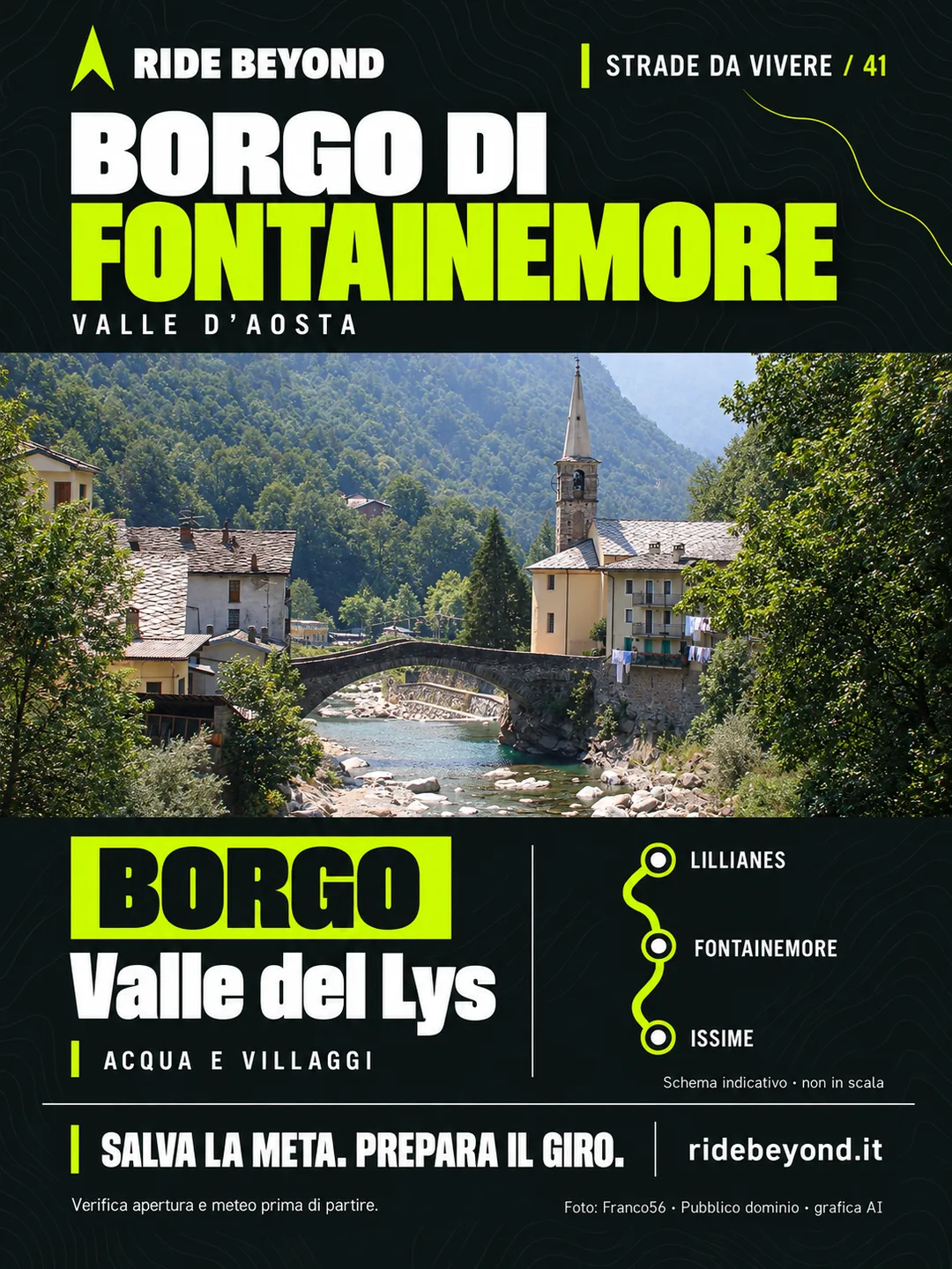 Grafica RIDE BEYOND · Fontainemore, Valle d’Aosta
