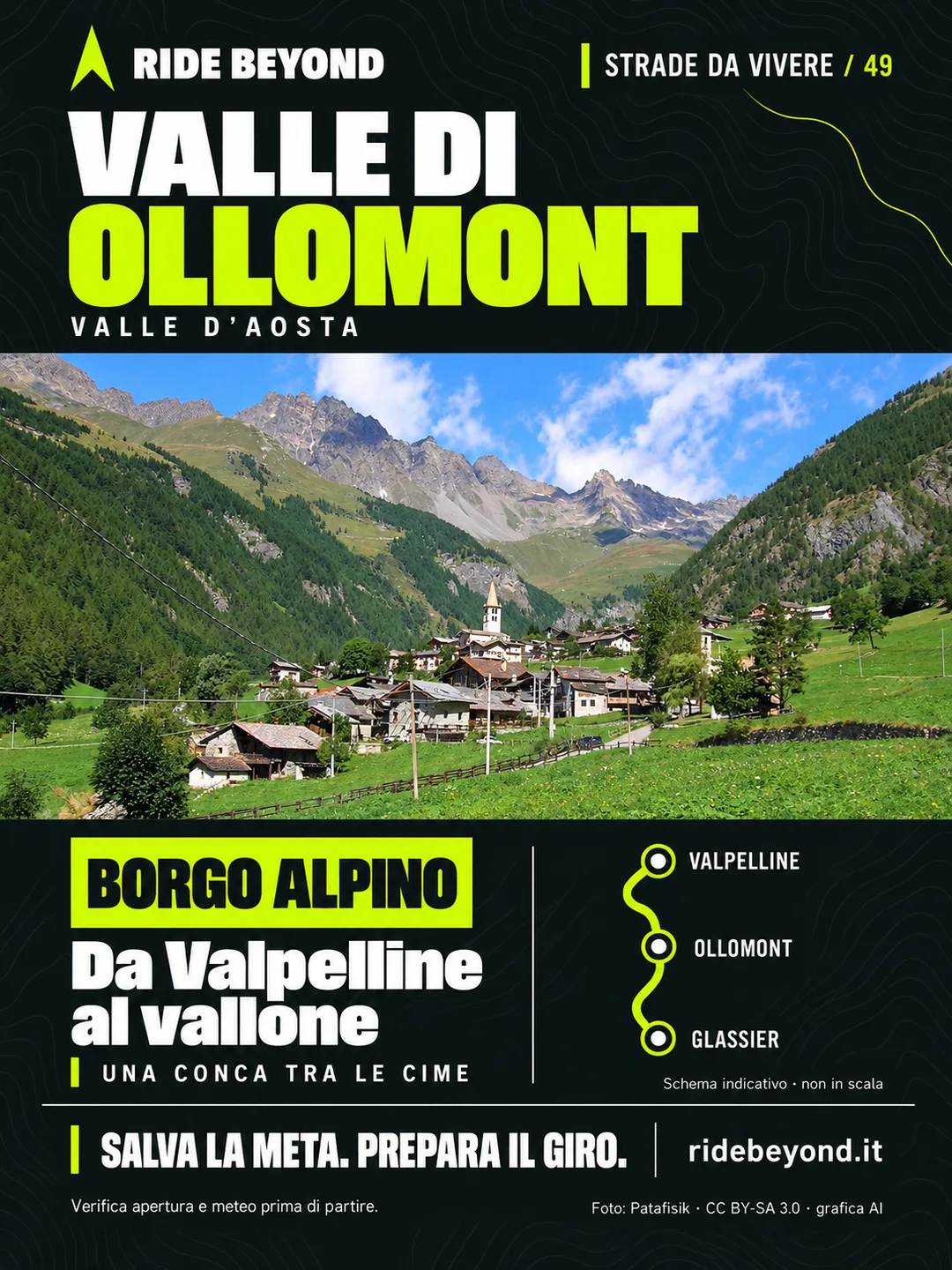 Grafica RIDE BEYOND · Ollomont, Valle d’Aosta