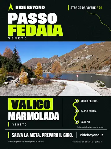 Grafica RIDE BEYOND · Passo Fedaia