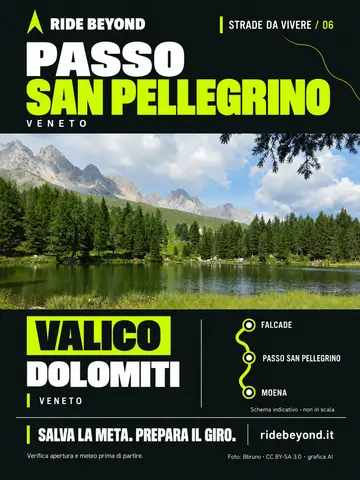Grafica RIDE BEYOND · Passo San Pellegrino