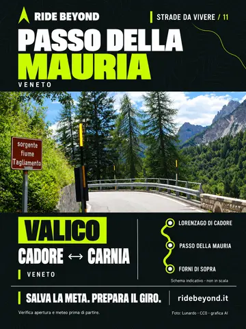 Grafica RIDE BEYOND · Passo della Mauria