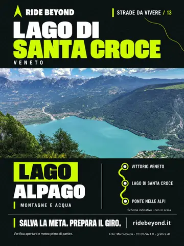 Grafica RIDE BEYOND · Lago di Santa Croce