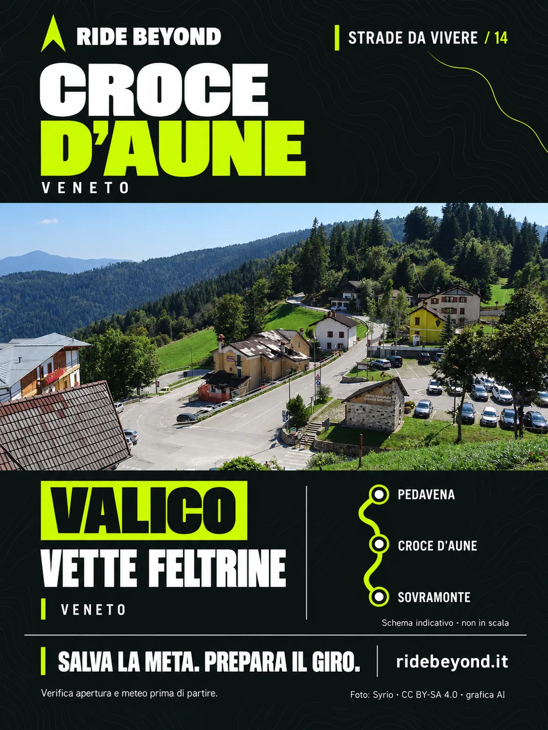 Grafica RIDE BEYOND · Croce d’Aune, Veneto