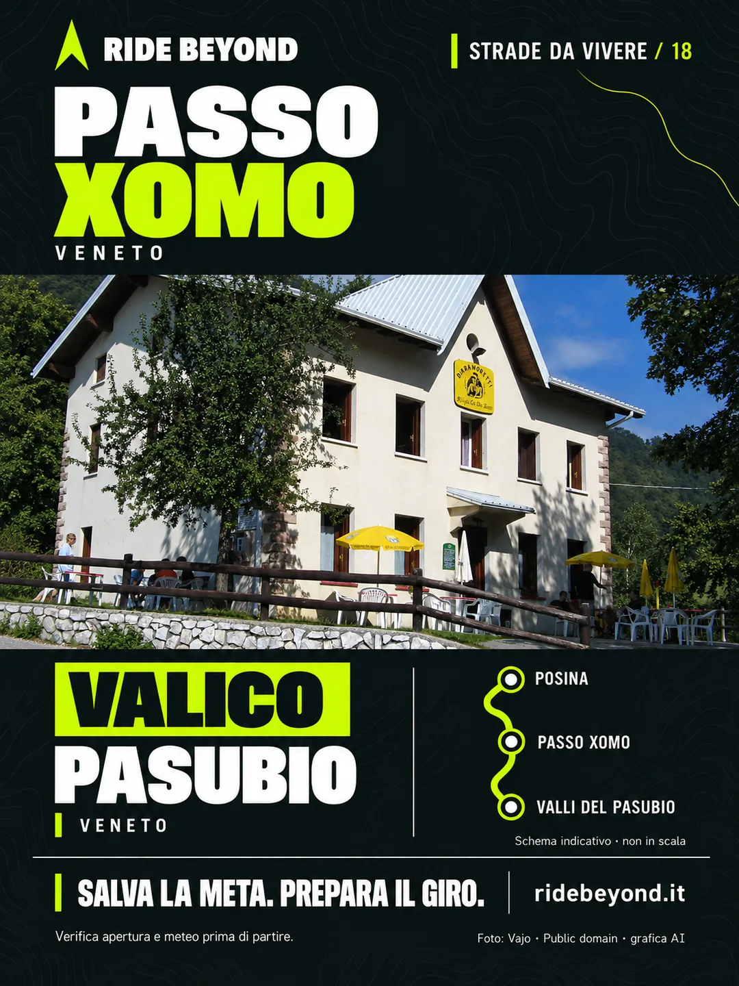 Grafica RIDE BEYOND · Passo Xomo, Veneto