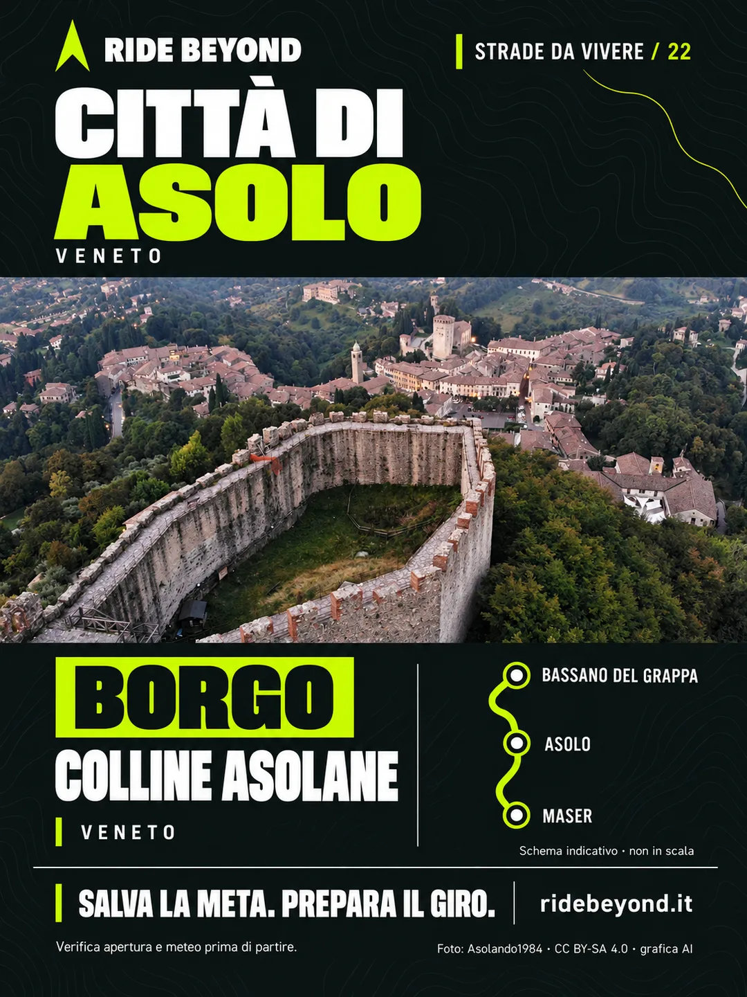 Grafica RIDE BEYOND · Asolo, Veneto
