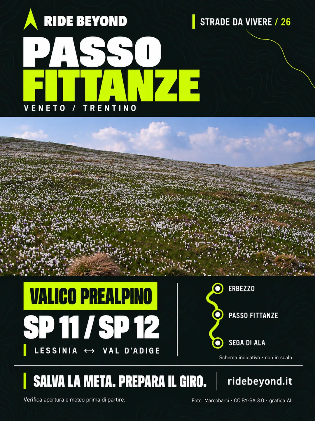 Grafica RIDE BEYOND · Passo Fittanze, Veneto