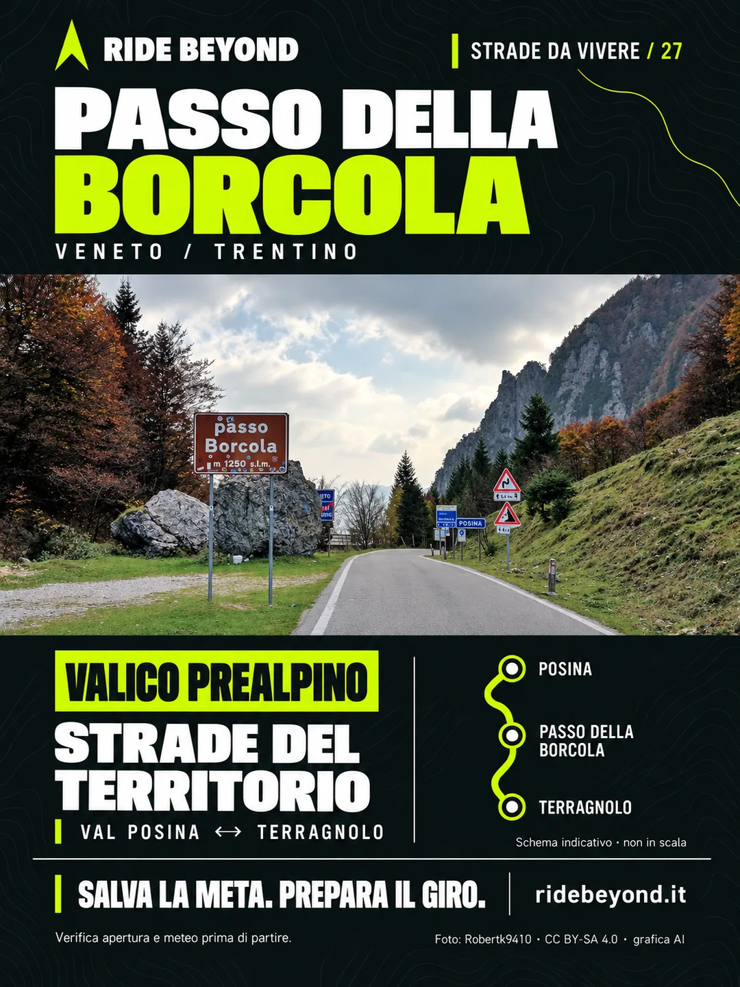 Grafica RIDE BEYOND · Passo della Borcola, Veneto