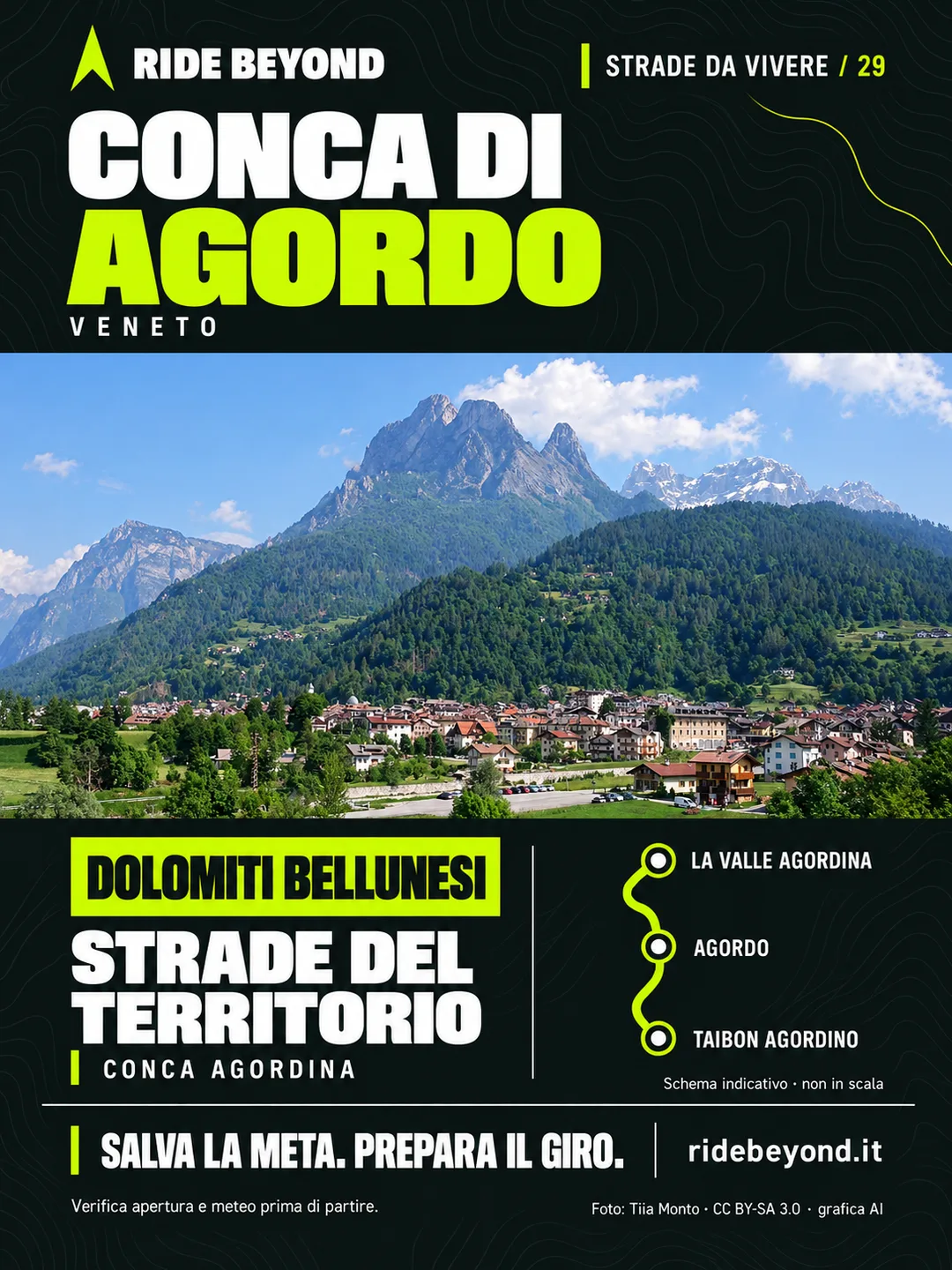 Grafica RIDE BEYOND · Agordo, Veneto