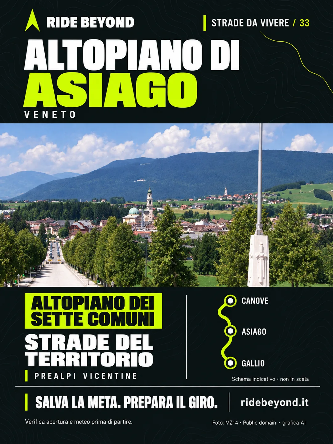 Grafica RIDE BEYOND · Asiago, Veneto