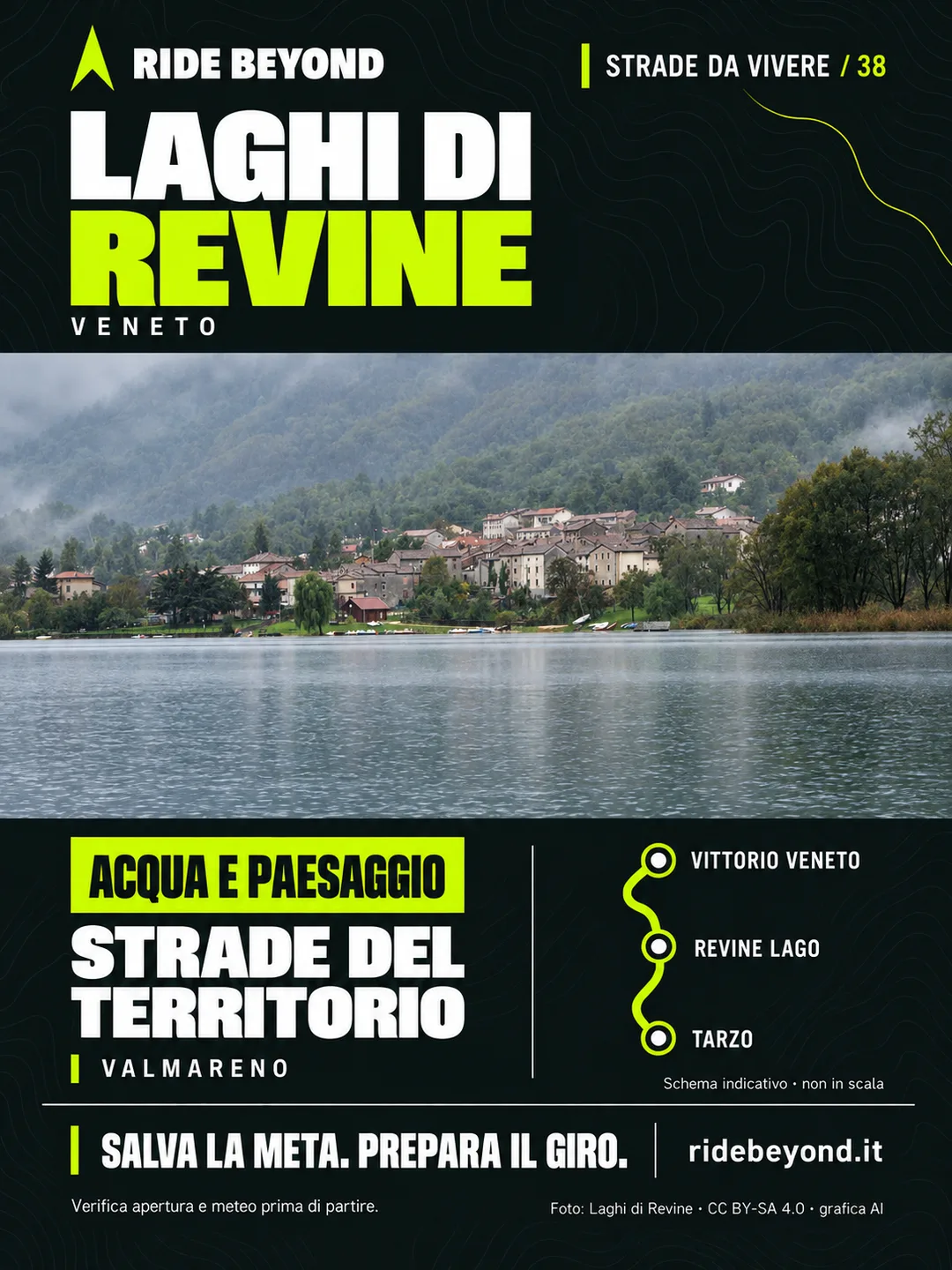 Grafica RIDE BEYOND · Laghi di Revine, Veneto